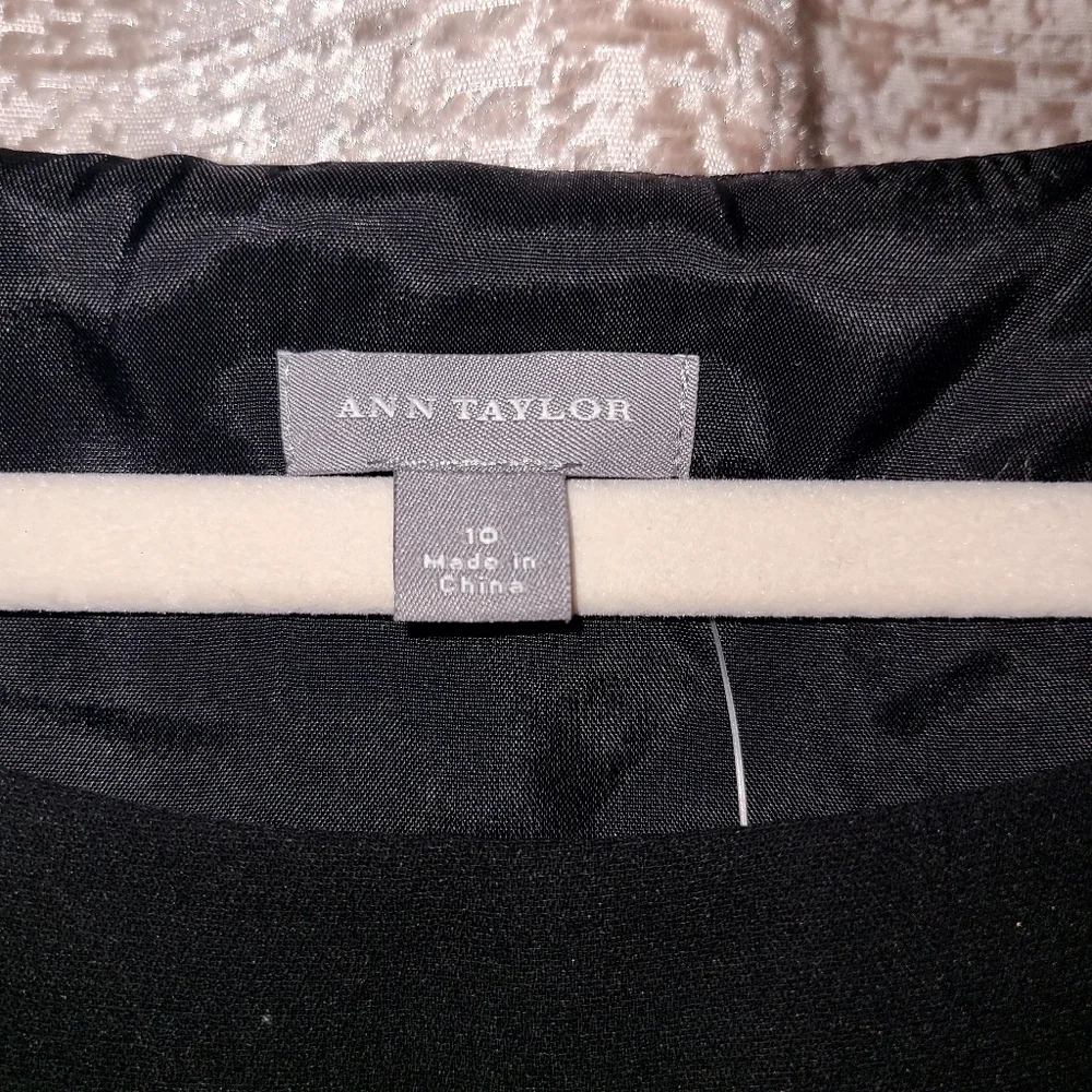 Ann Taylor Black and Cream Midi Dress - Picture 4 of 8